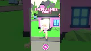 ☆ preppy pink adopt me tiny home tour ☆ creds to:  @Mochibloxx  #preppy #adoptme #viral #shorts