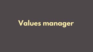 Wave function collapse Tutorial 12 Coding - Values Manager