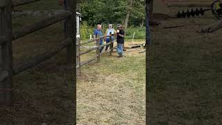 Time-Lapse of Julie and I building an old rustic 80’ wood fence.￼