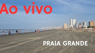 Praia Grande ao vivo, dia lindo na cidade de Praia Grande com muito sol e calor nesse sábado.