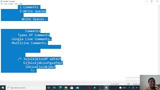 Java Tutorials Lesson 3. Comments and white spaces.