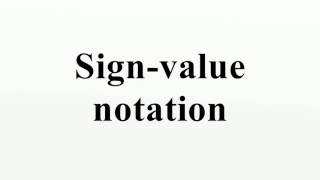 Sign-value notation