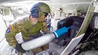 A Day in Life Inside US M1 Abrams Tank Firing Special Ammunition