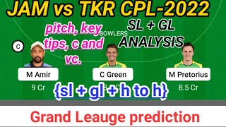 JAM vs TKR dream11 prediction,JAM vs TKR dream11 team, fantasy cricket tips