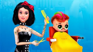 12 DIY Barbie Doll Hacks and Crafts / Snow White Barbershop