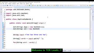Java Program To Find Duplicate Words In String