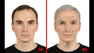 Use layermask to morph a  young man to old man in photoshop