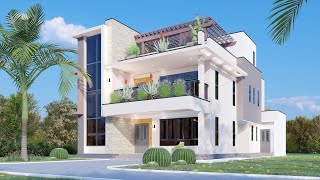 House Design | Modern House plan | 2 Storey | 14.7m x 8.9m with 4 Bedrooms @katveldesigns