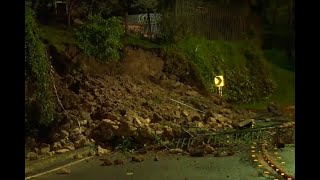 En avenida Circunvalación de Bogotá colapsó un muro debido a deslizamientos - Ojo de la noche