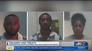 Three behind bars in Lincoln Parish accused of selling drugs, snacks, and candy from a Ruston apartm