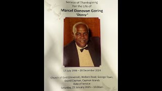 Service Of Thanksgiving For Marcel Donovan Goring \