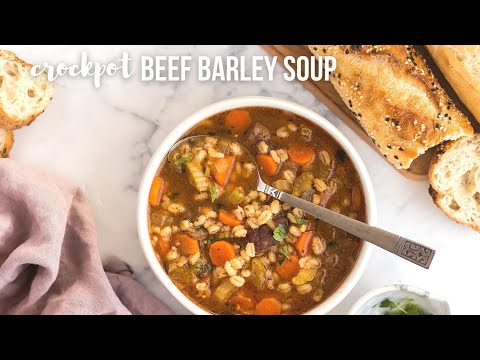 Slow Cooker Beef Barley Soup Recipe