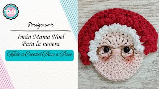 🤶🤶Cómo Hacer un Imán de MAMÁ Noel a Crochet – Decoración Navideña Fácil 🤶🤶