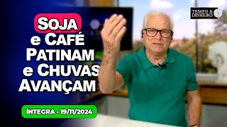 Soja e café patinam com feriado no Br. Dólar e petróleo de olho na Europa Oriental. Chuvas avançam