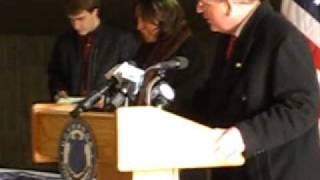 Chancellor Marc Herzog speaks at the Gateway Community College groundbreaking Jan. 26, 2010