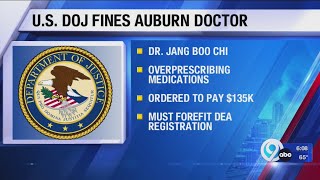 U.S. DOJ fines Auburn doctor