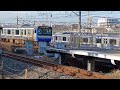 jr東日本e235系1000番台横クラj 39編成 横クラf 07編成1562f総武快速線快速東京行き幕張本郷駅通過