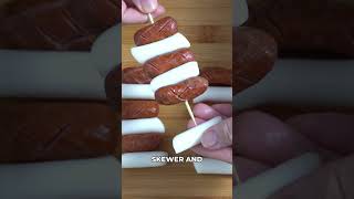 How To Make Sotteok Sotteok | Korean Hotdog and Rice Cake Skewers | Korean Street Food | 소떡소떡