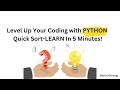 Quick Sort in Python for Beginners – The Fastest Sorting Solution!
