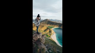 Hiking in Norway | Haukland Beach | Mount Mannen | Lofoten Islands, Norway | Bella Bucchiotti