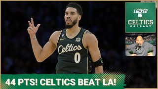 Boston Celtics collapse, recover, and beat the Los Angeles Lakers in OT behind Jayson Tatum's 44