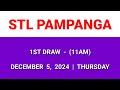 STL PAMPANGA 1st draw result today 11AM draw morning result Philippines December 5, 2024 Thursday