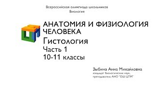 Биология.  Зыбина А. М.  10-11 классы.  Анатомия и физиология человека.  Гистология.  Часть 1