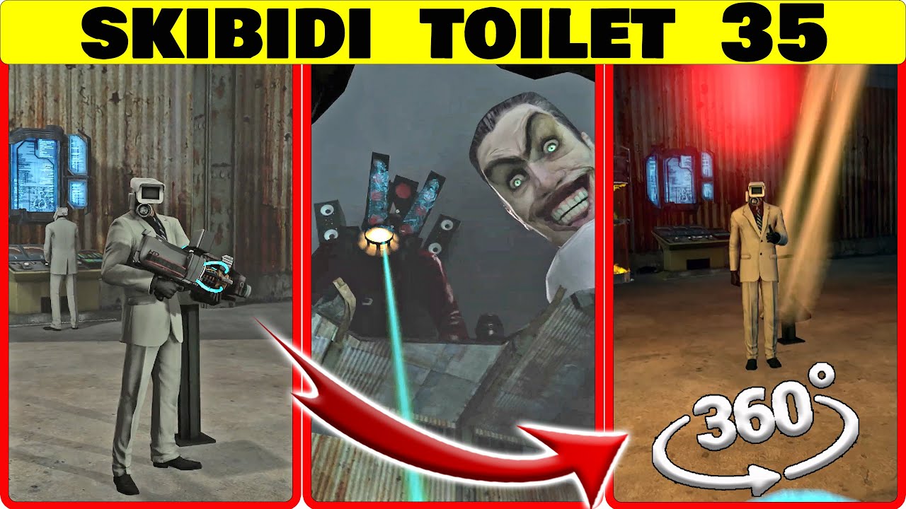 Skibidi Toilet 35 Skibidi Wins Cameraman Vr 360 4k Youtube