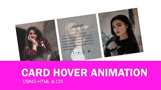 Card Hover Animation Effects | Free source code