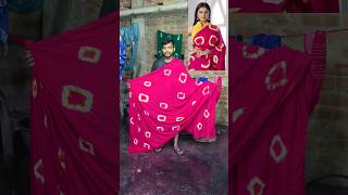 Shibori Linen Saree | Pink Colour Saree #shiborisaree #pinksaree #viralshorts