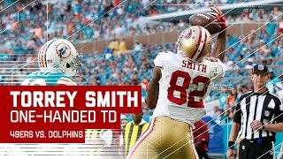 Torrey Smith Makes a One-Handed TD Catch! | 49ers vs. Dolphins | NFL