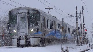 【雪あり！】521系1000番台 530M普通金沢行き呉羽～小杉間通過