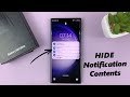 How To Hide Notification Contents On Lock Screen Of Samsung Galaxy S23's