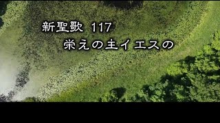 【 耳で読む聖書 】新聖歌 117 栄えの主イエスの　(  歌詞付 )