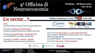 WEBINAR - 4° Officina di Neuroeconomia