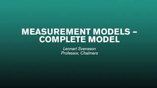 Measurement Models - Complete Model