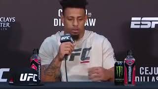 Greg Hardy Post Fight Press Conference after DQ UFC Fight Night Brooklyn on ESPN
