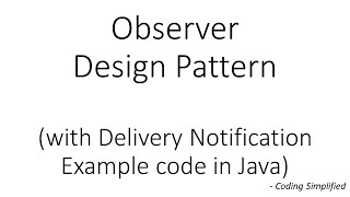 Observer Design Pattern in Java