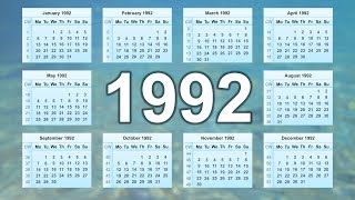 Calendar 1992