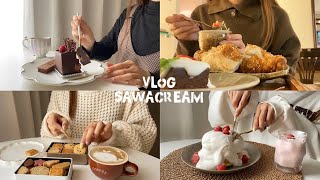 vlog〰︎甘い誘惑生活🥞￤大阪カフェ.分厚いパンケーキ.チョコレート専門店.クッキー缶.おうちカフェ￤一人暮らし社会人の日常