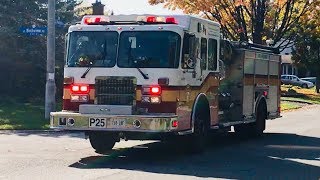 Ottawa Fire Pump 25 responding LOUD horn echo