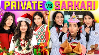 Christmas in School - Private vs Sarkari | Hindi vs English Medium Students | Anaysa