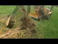 How to stump grind an uprooted tree