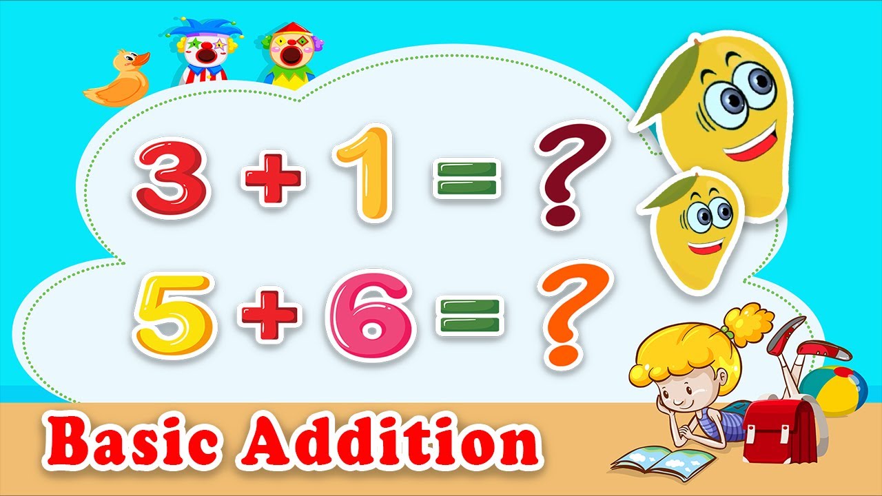 Learning Addition For Kids Basic Math Addition For Kids