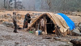 Best Life in A Himalayan Village During The Snowfall | Most Relaxing | Shepherd Documentary Video .