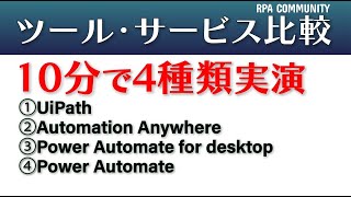 10分で4つのツール・サービスを実演