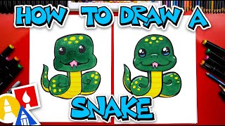 How To Draw A Cute Cartoon Snake