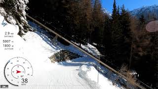 [5K] Skiing St-Luc, La Forêt to St-Luc/Tignousa, Val d'Anniviers Valais Switzerland, GoPro HERO9