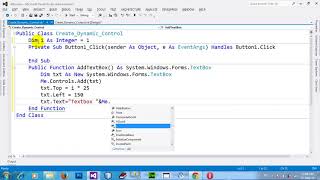 How to Create Dynamic Controls in VB NET 2012