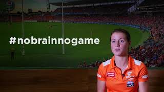 AFLW player from GWS Giants, Nicola Barr supports concussion research